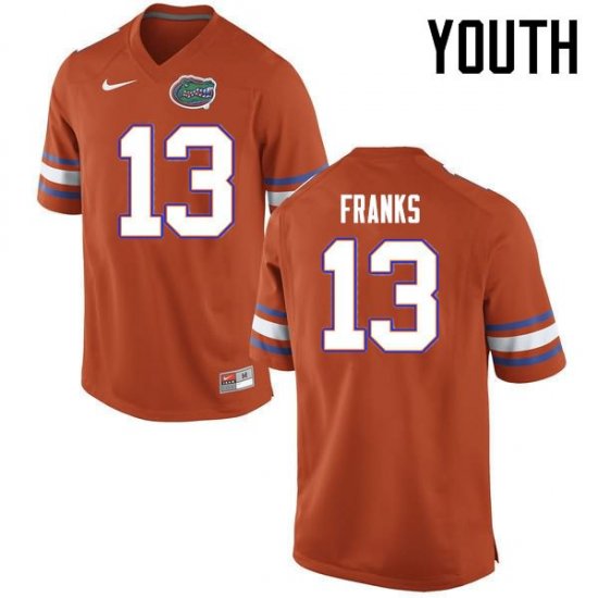 Youth Florida Gators #13 Feleipe Franks NCAA Nike Orange Authentic Stitched College Football Jersey XGP3462RF